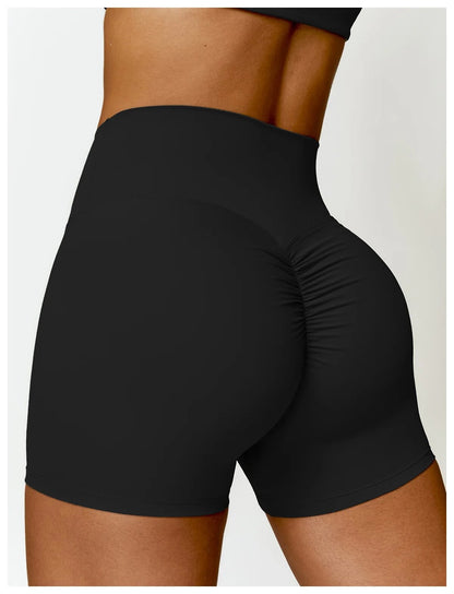 Onyx Sculpt Scrunch Biker Shorts 4"