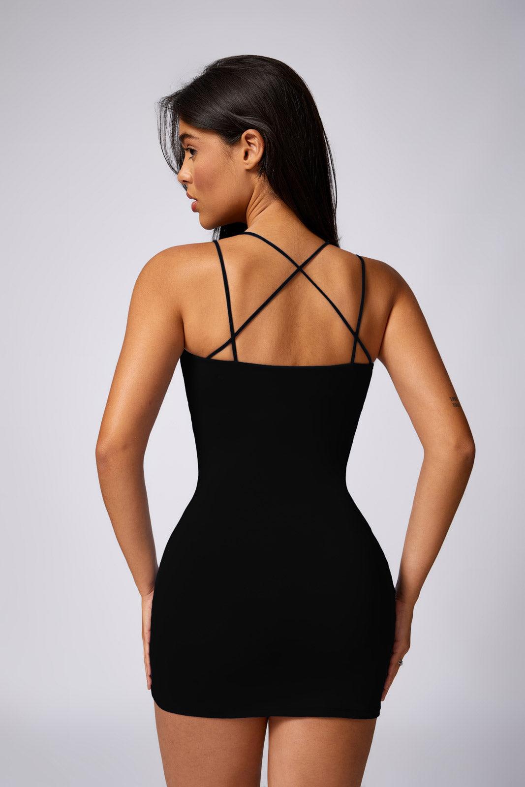 Soft Lounge Black Dress- Short