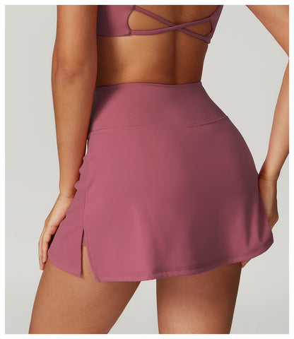 Irene Dusty Pink Zip-up + Skort Set