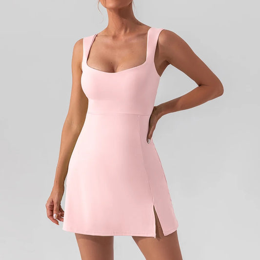 Tennis Pink Mid-Dress
