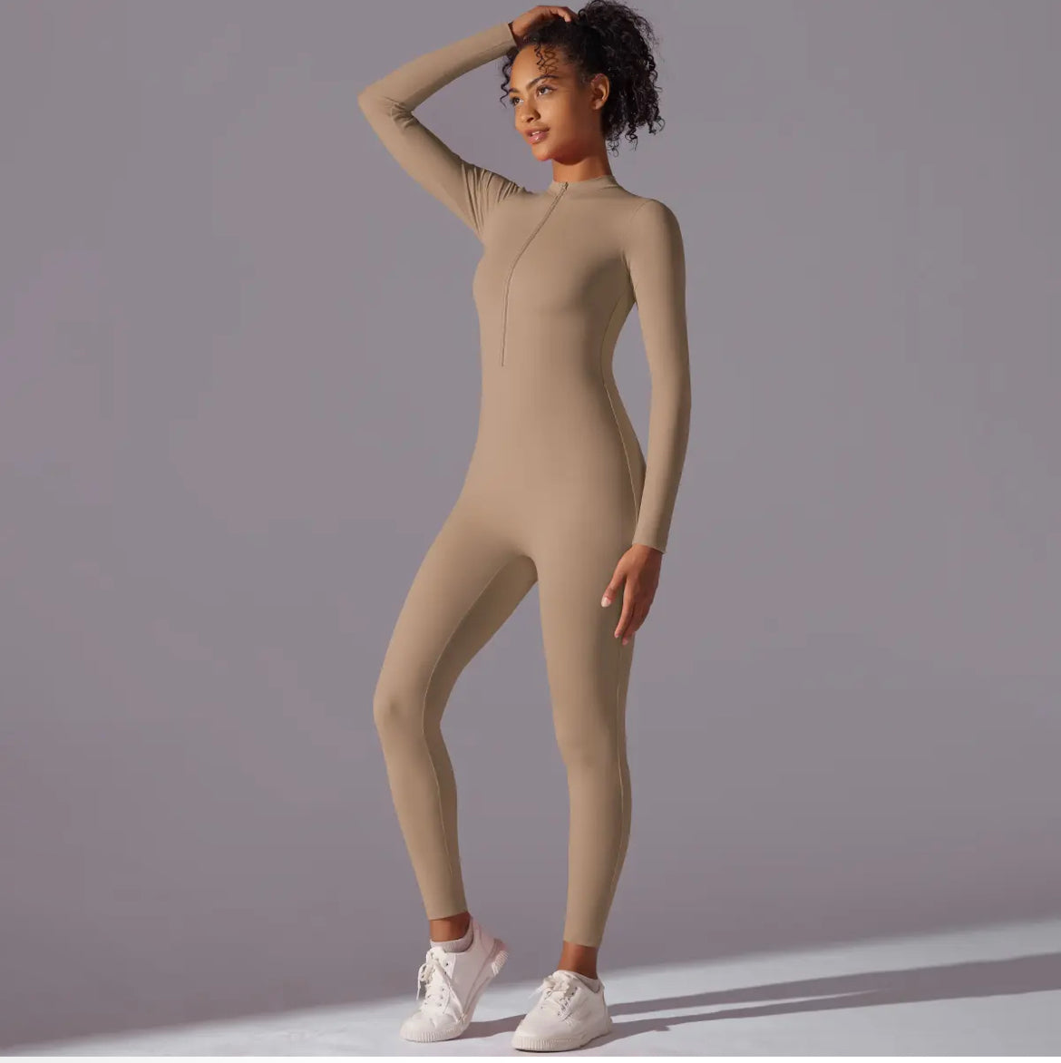 Saylah Tan Long Sleeve Jumpsuit