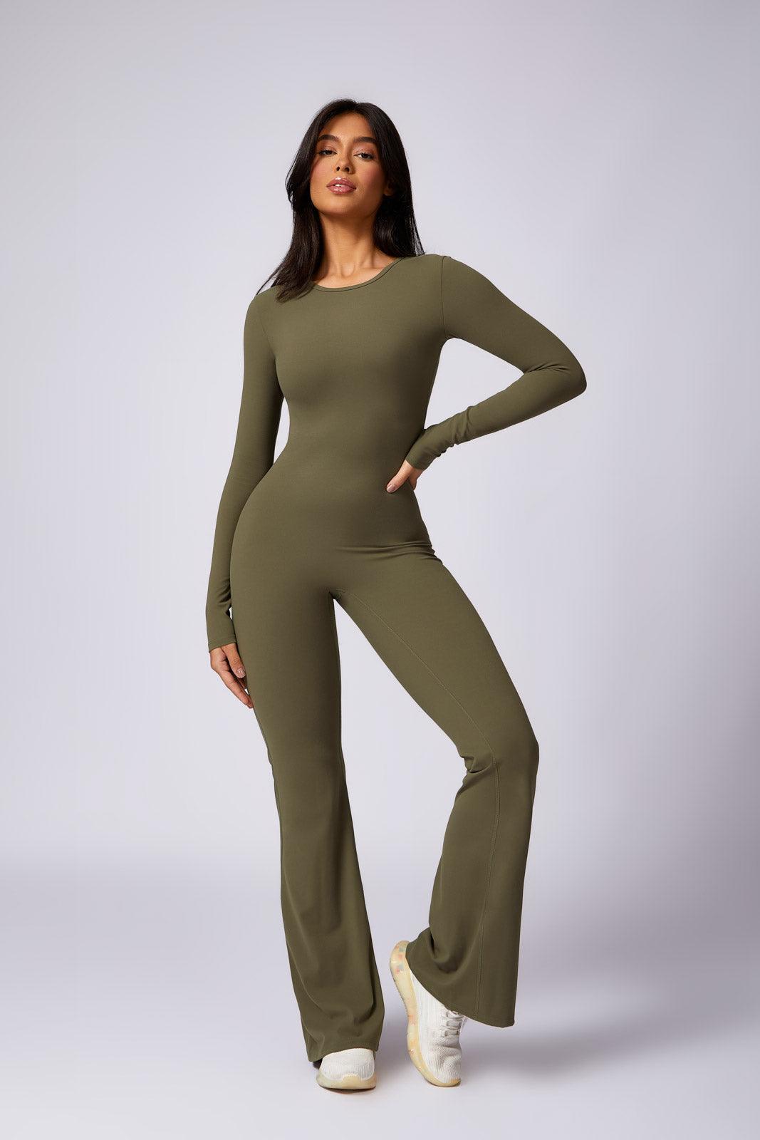 Karter Flared Green Jumpsuit