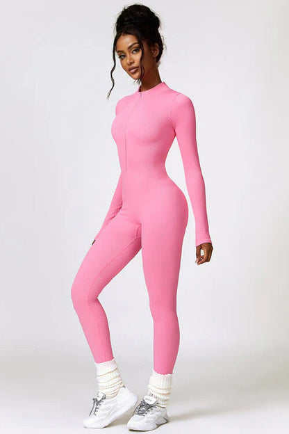 Malice Pink Long Sleeve Jumpsuit