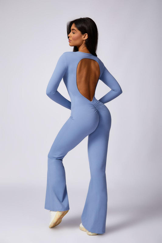 Karter Flared Blue Jumpsuit