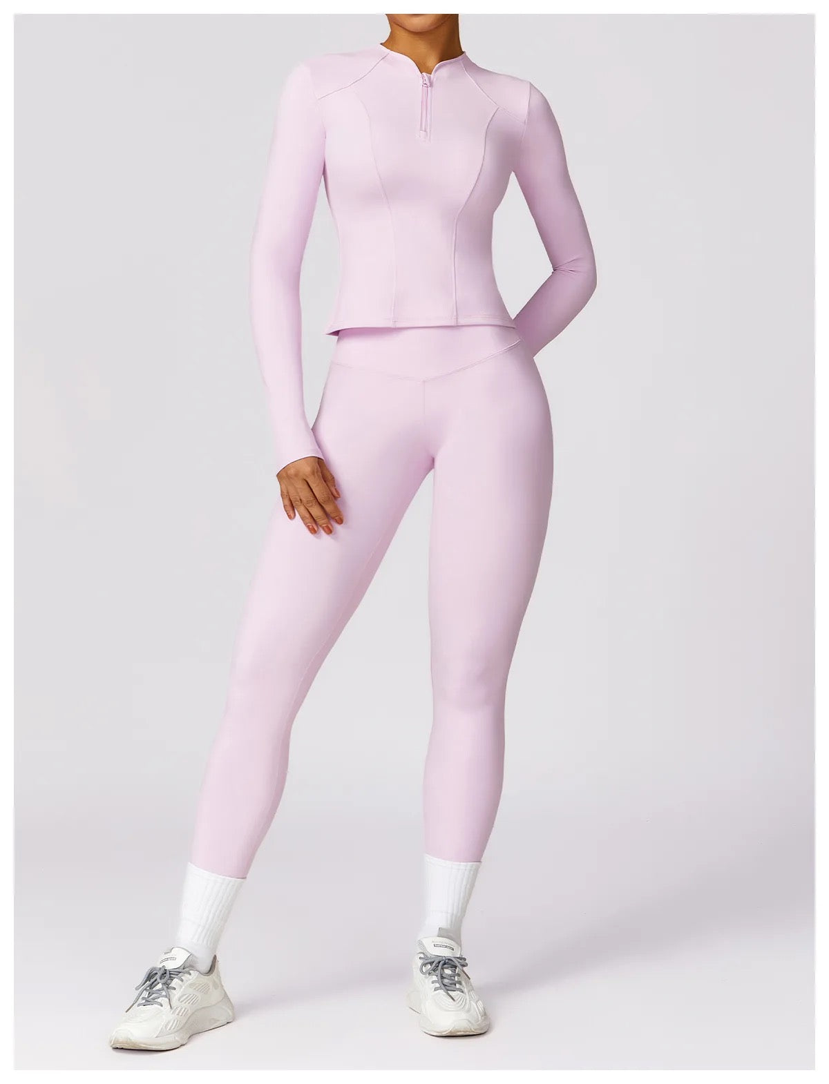 Naime Pink Defined Jacket Set