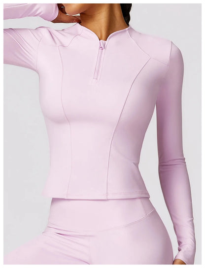 Naime Pink Defined Jacket Set