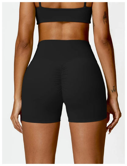 Onyx Sculpt Scrunch Biker Shorts 4"