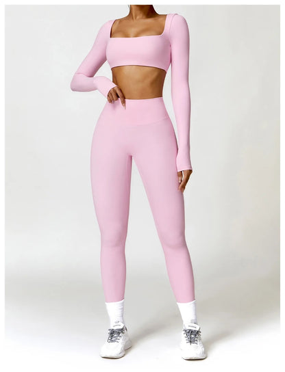 Pink Soft Sculpt Long Sleeve Set