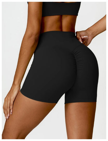 Onyx Sculpt Scrunch Biker Shorts 4"