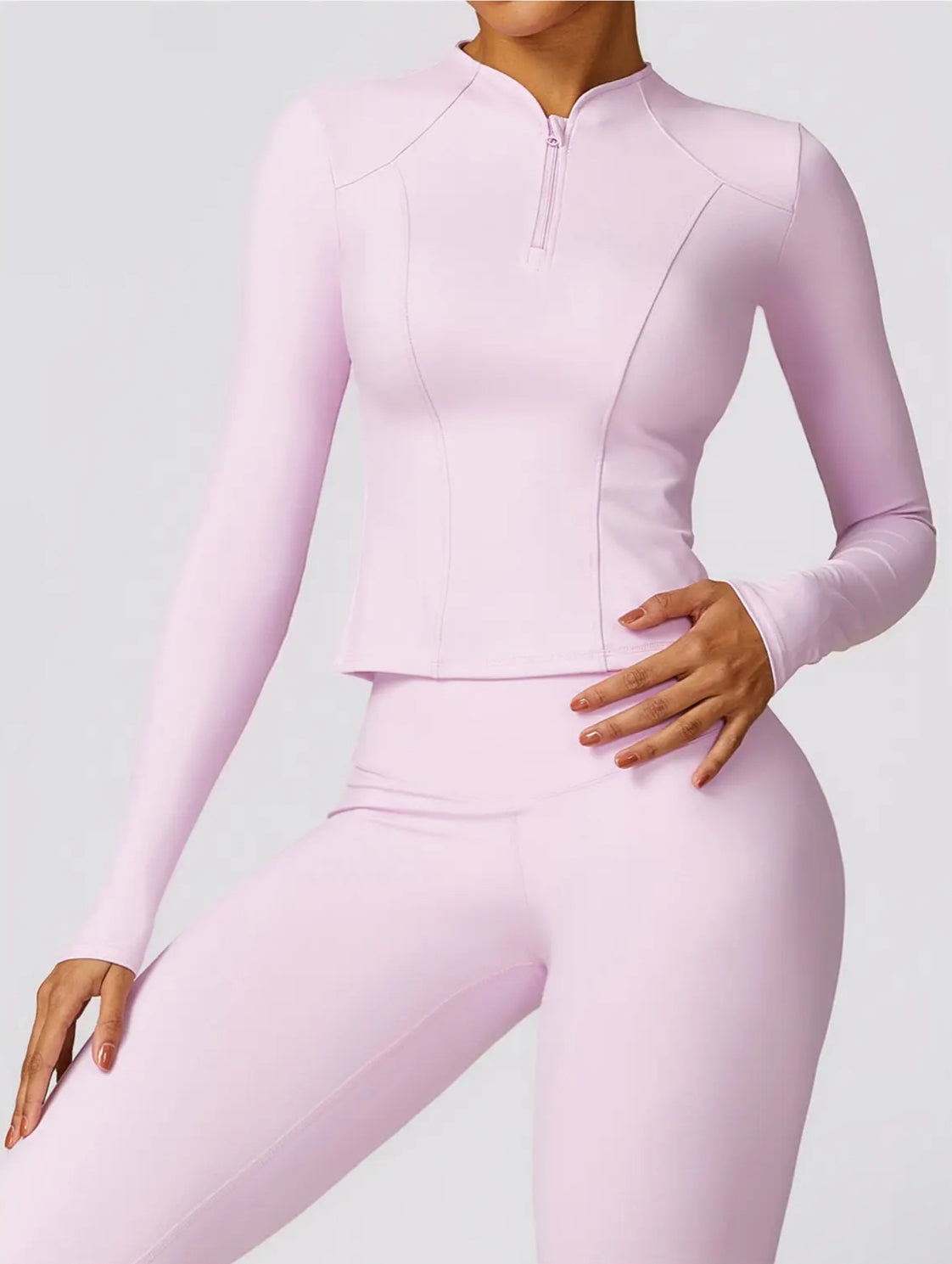 Naime Pink Defined Jacket Set