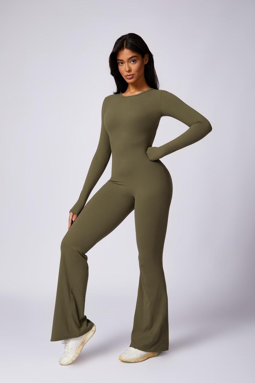 Karter Flared Green Jumpsuit